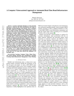 A Computer Vision-assisted Approach to Automated Real-Time Road
  Infrastructure Management
