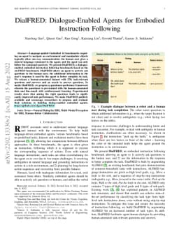 DialFRED: Dialogue-Enabled Agents for Embodied Instruction Following