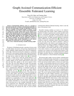 Graph-Assisted Communication-Efficient Ensemble Federated Learning