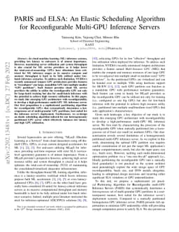 PARIS and ELSA: An Elastic Scheduling Algorithm for Reconfigurable
  Multi-GPU Inference Servers