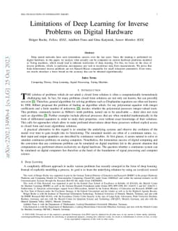 Limitations of Deep Learning for Inverse Problems on Digital Hardware