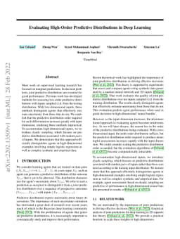 Evaluating High-Order Predictive Distributions in Deep Learning