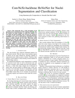 ConvNeXt-backbone HoVerNet for nuclei segmentation and classification
