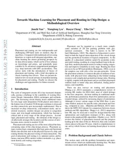 Towards Machine Learning for Placement and Routing in Chip Design: a
  Methodological Overview
