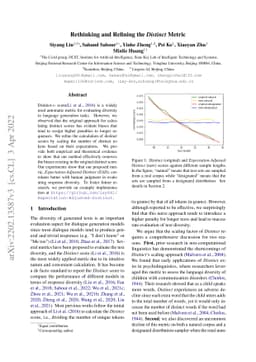 Rethinking and Refining the Distinct Metric