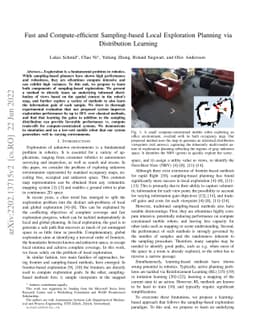 Fast and Compute-efficient Sampling-based Local Exploration Planning via
  Distribution Learning
