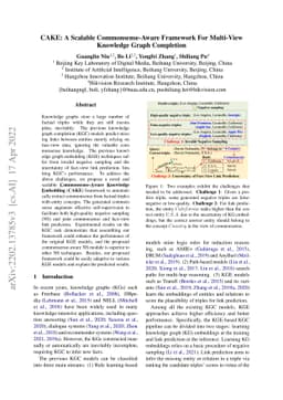 CAKE: A Scalable Commonsense-Aware Framework For Multi-View Knowledge
  Graph Completion
