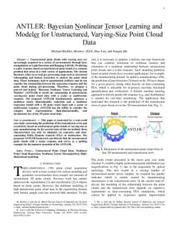 ANTLER: Bayesian Nonlinear Tensor Learning and Modeler for Unstructured,
  Varying-Size Point Cloud Data