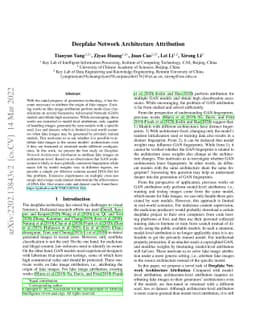 Deepfake Network Architecture Attribution