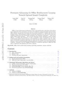 Pessimistic Q-Learning for Offline Reinforcement Learning: Towards
  Optimal Sample Complexity