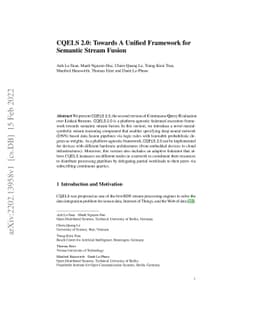 CQELS 2.0: Towards A Unified Framework for Semantic Stream Fusion