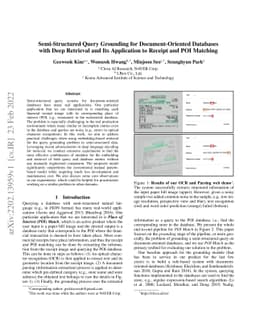 Semi-Structured Query Grounding for Document-Oriented Databases with
  Deep Retrieval and Its Application to Receipt and POI Matching