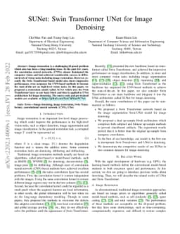 SUNet: Swin Transformer UNet for Image Denoising