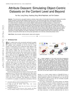 Attribute Descent: Simulating Object-Centric Datasets on the Content
  Level and Beyond