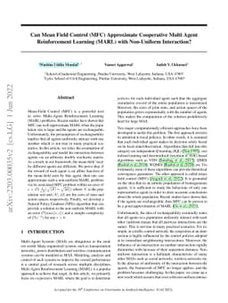 Can Mean Field Control (MFC) Approximate Cooperative Multi Agent
  Reinforcement Learning (MARL) with Non-Uniform Interaction?