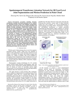 Spatiotemporal Transformer Attention Network for 3D Voxel Level Joint
  Segmentation and Motion Prediction in Point Cloud