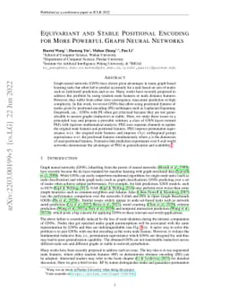 Equivariant and Stable Positional Encoding for More Powerful Graph
  Neural Networks