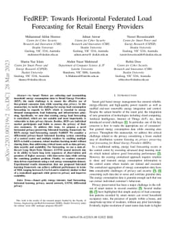 FedREP: Towards Horizontal Federated Load Forecasting for Retail Energy
  Providers