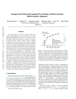 Unsupervised Vision-and-Language Pre-training via Retrieval-based
  Multi-Granular Alignment