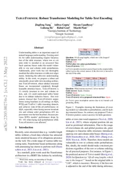 TableFormer: Robust Transformer Modeling for Table-Text Encoding