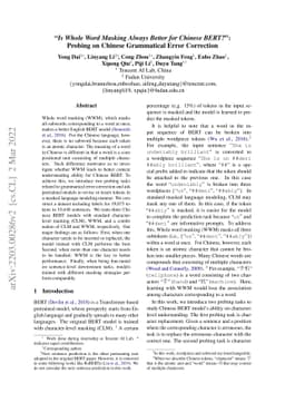 "Is Whole Word Masking Always Better for Chinese BERT?": Probing on
  Chinese Grammatical Error Correction