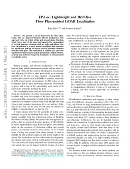 FP-Loc: Lightweight and Drift-free Floor Plan-assisted LiDAR
  Localization