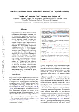 MERIt: Meta-Path Guided Contrastive Learning for Logical Reasoning