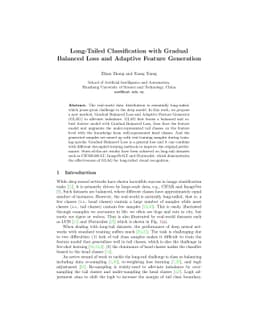 Long-Tailed Classification with Gradual Balanced Loss and Adaptive
  Feature Generation