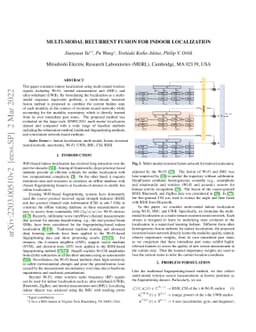 Multi-Modal Recurrent Fusion for Indoor Localization