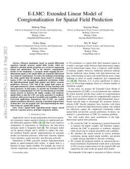 E-LMC: Extended Linear Model of Coregionalization for Spatial Field
  Prediction
