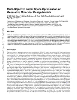 Multi-Objective Latent Space Optimization of Generative Molecular Design
  Models