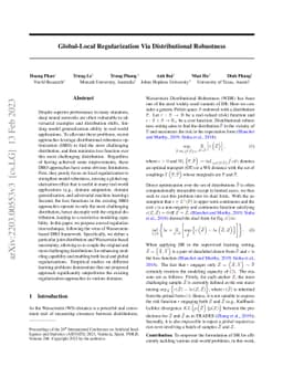 Global-Local Regularization Via Distributional Robustness