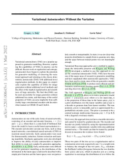 Variational Autoencoders Without the Variation