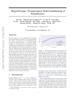 HyperPrompt: Prompt-based Task-Conditioning of Transformers