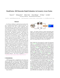 OmniFusion: 360 Monocular Depth Estimation via Geometry-Aware Fusion
