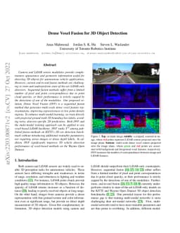 Dense Voxel Fusion for 3D Object Detection