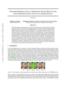 Towards Bidirectional Arbitrary Image Rescaling: Joint Optimization and
  Cycle Idempotence