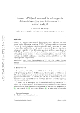 Manapy: MPI-Based framework for solving partial differential equations
  using finite-volume on unstructured-grid