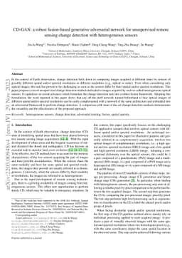 CD-GAN: a robust fusion-based generative adversarial network for
  unsupervised remote sensing change detection with heterogeneous sensors
