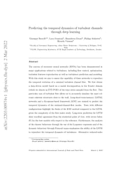 Predicting the temporal dynamics of turbulent channels through deep
  learning