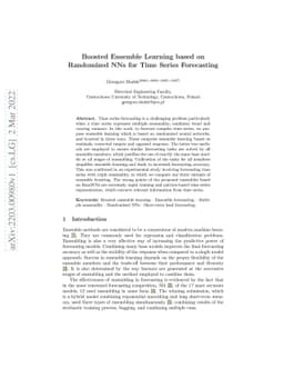 Boosted Ensemble Learning based on Randomized NNs for Time Series
  Forecasting