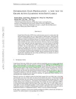 Information Gain Propagation: a new way to Graph Active Learning with
  Soft Labels
