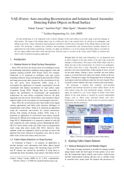 VAE-iForest: Auto-encoding Reconstruction and Isolation-based Anomalies
  Detecting Fallen Objects on Road Surface