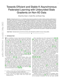 Towards Efficient and Stable K-Asynchronous Federated Learning with
  Unbounded Stale Gradients on Non-IID Data