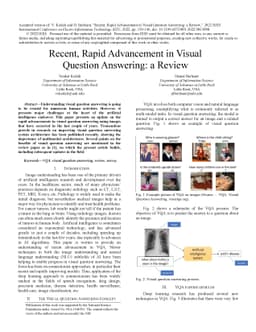 Recent, rapid advancement in visual question answering architecture: a
  review