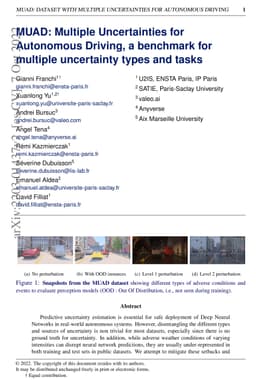 MUAD: Multiple Uncertainties for Autonomous Driving, a benchmark for
  multiple uncertainty types and tasks