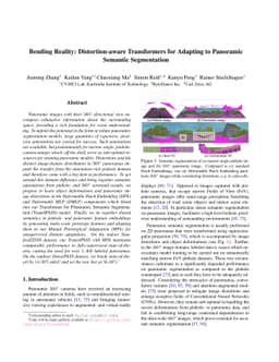Bending Reality: Distortion-aware Transformers for Adapting to Panoramic
  Semantic Segmentation