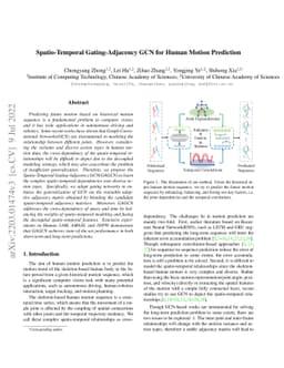Spatio-Temporal Gating-Adjacency GCN for Human Motion Prediction