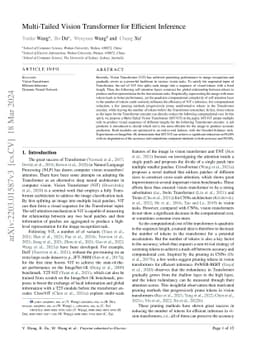 Multi-Tailed Vision Transformer for Efficient Inference