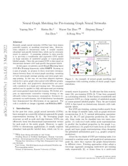 Neural Graph Matching for Pre-training Graph Neural Networks